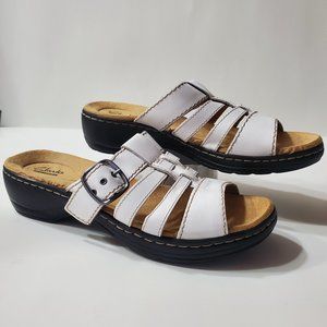 NWT Clarks Hayla Cavern White Sandal 8.5